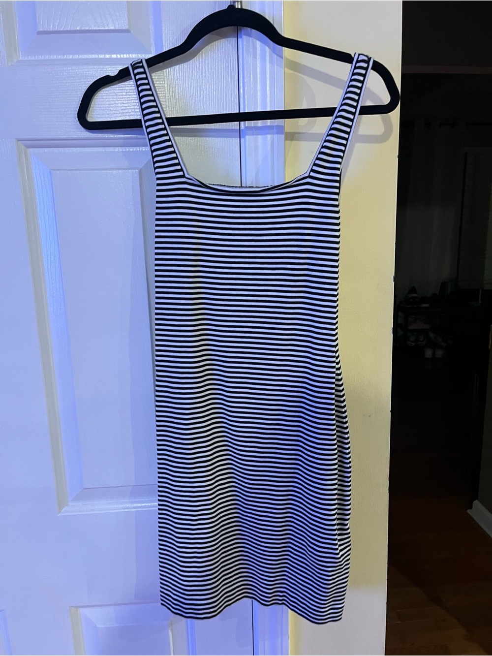 kate spade Black and White Striped Tank Mini Dress